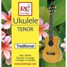 RC Strings UKT40 Ukulele Tenor set. Clear Nylon - Struny do Ukulele