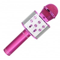 Bezprzewodowy mikrofon karaoke Bluetooth - różowy