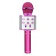 Bezprzewodowy mikrofon karaoke Bluetooth - różowy