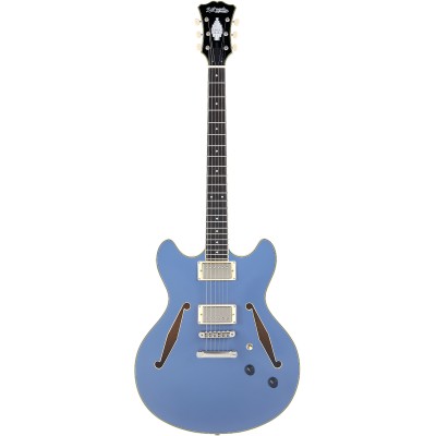 D'Angelico Excel DC Tour Solid Slate Blue - gitara elektryczna