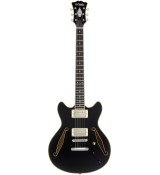 D'Angelico Excel Mini DC Tour Solid Black - gitara elektryczna