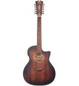 D'angelico Premier Fulton LS Aged Mahogany - gitara akustyczna 12-strunowa