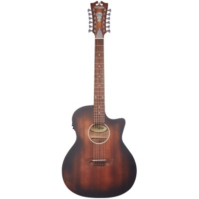 D'angelico Premier Fulton LS Aged Mahogany - gitara akustyczna 12-strunowa