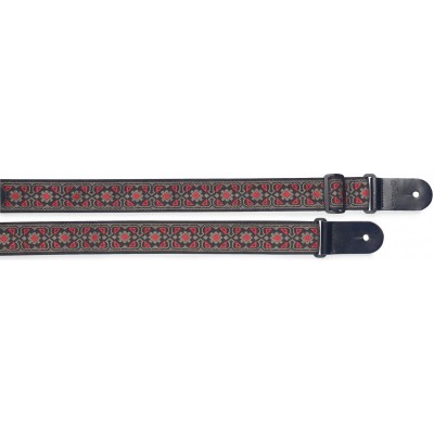 Stagg SWO-FLO RED - pasek do gitary, nylonowy