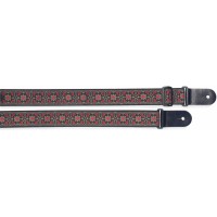 Stagg SWO-FLO RED - pasek do gitary, nylonowy