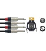 Stagg SNTC6PR - podwójny kabel instrumentalny 6m